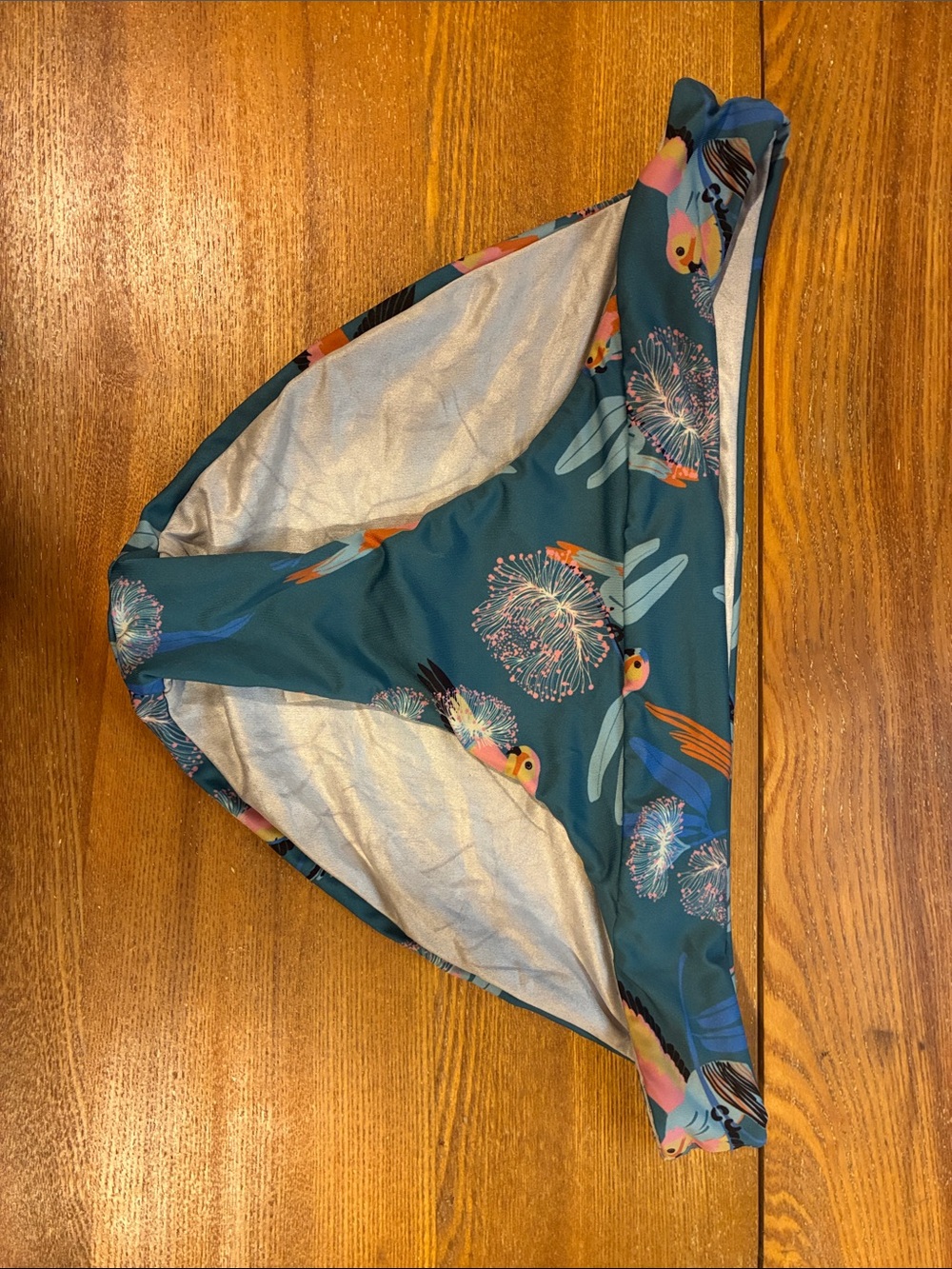 Patagonia Teal Tropical Print Bikini Bottoms